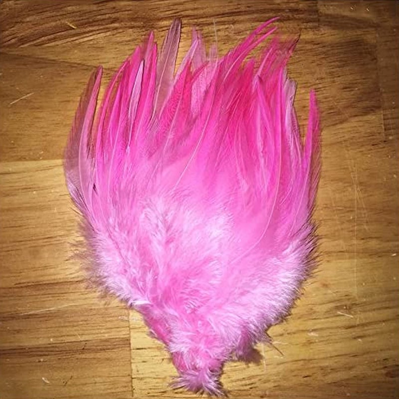 Creative Angler Saddle Hackle for Fly Tying/Tying Flies (Hot Pink) - Image 2